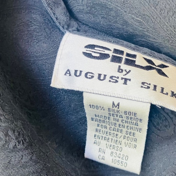 Vintage SILX Black Silk Slip / Chemise by August Silx / Size Small to Medium - Picture 2 of 8